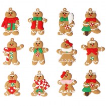 新しいジンジャーブレッドマンペンダントクリスマスツリーオーナメントPVCクリスマスオーナメント