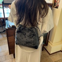 蝶結び水玉模様のシングルショルダー脇の下バッグバックパック 20 24 新しいファッション多機能トレンディなバケットバッグ