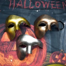 ハロウィーンカーニバル、1つの - ヘアハーフフェースファントムマスク、アンティークオペラファントムボール、お祝いのパーティーナイトクラブマスク