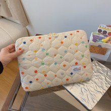 新しい水玉模様の 11 インチ ipadpro タブレット スリーブ バッグ 14/15 インチのラップトップ ストレージ バッグ