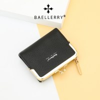 Baellerry 新しいレディース財布レトロライチ柄ショート多機能折りたたみ高級財布