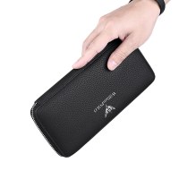 財布 メンズ ロング 牛革 ハンドバッグ ユース クレジットカード 複数のカードスロット 財布 レザー ジッパー クラッチ
