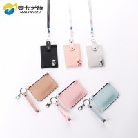 複数のカードスロットを備えた熱い販売の新しい PU カードホルダー、ID カードホルダー、ジッパーコインカードホルダー、ストラップカードホルダー卸売
