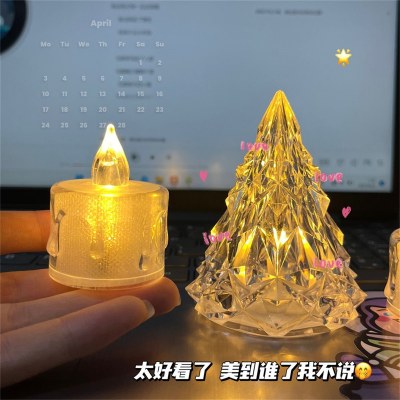 インスタイルミニシミュレーションキャンドル氷山夜の光ポータブルコンパクトベッドサイド寝室暖かい光雰囲気装飾