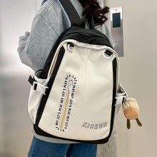 コントラストカラーバックパックレディース 2024 新しいカレッジスタイル中学生と高校生のバックパック大容量バックパック