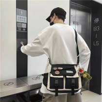 秋冬新作クロスボディバッグ メンズ トレンディブランド大容量インショルダーバッグ日本製カジュアルメッセンジャーバッグ多用途小型ショルダーバッグ