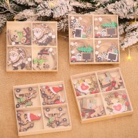 クリスマス装飾用品新しい漫画の木製ペンダントクリスマス装飾ツリー吊り下げギフト包装