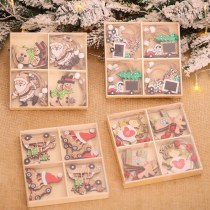 クリスマス装飾用品新しい漫画の木製ペンダントクリスマス装飾ツリー吊り下げギフト包装