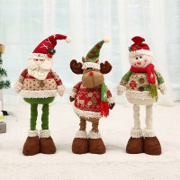 伸縮脚人形、雪だるま、鹿と老人の人形、ショッピングモールバーのホリデーデコレーションクリスマスギフト