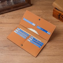 男性と女性のための完全な第一層の牛革財布、本革、ハイエンド、複数のカードスロット、ビジネスに快適なクラッチ、ヨーロッパとアメリカの長財布