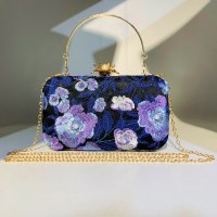 新しいハンドバッグ刺繍手作りビーズイブニングバッグ女性のレトロパール宴会イブニングバッグ女性のバッグ