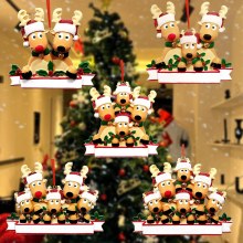 クリスマスヘラジカトナカイ家族の祝福 DIY 樹脂クリスマスペンダントクリスマスホリデーオーナメント