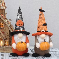 ハロウィーンの装飾用品布アート人形カボチャバット装飾ルドルフフェイスレスドールフロアの洗練されたパーツ