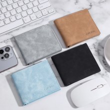 財布メンズショートウォレットファッションシンプルな水平マットソフトレザー財布カードバッグメンズ薄型学生財布卸売