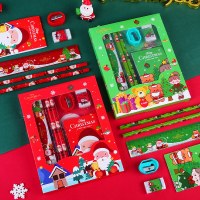 クリスマス ポータブル 6 ピース ステーショナリー ギフト ボックス セット 小学生、子供の幼稚園の学習小物ギフト ご褒美