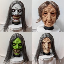 ハーフフェイスマスククロス - ボーダーホワイト - フレースデーモンマスクスカル独立ステーションホラーコスプレエクソシストマスク