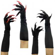 ハロウィングローブ ロングネイルグローブ スリーブ ヴァンパイアグローブ 魔女グローブ COS ゴーストクローグローブ ブラック