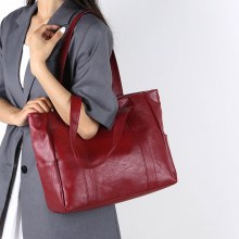 ビッグバッグ 2024 新作クロスボーダー万能シンプル大容量トートバッグショルダーハンドバッグ厚みのあるソフトレザー