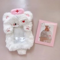 豪華なかわいいカードホルダーキャンパスミールカードバス保護カバー韓国の小さなカードスター追いかけアイドル写真ディスプレイペンダント