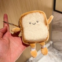 トーストコイン財布漫画かわいいコインバッグポータブルヘッドフォンバッグ女子スクールバッグペンダントクリエイティブ小さな収納袋