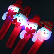 クリエイティブクリスマス子供用パットサークルライトアップブレスレットスナップサークルクリスマスギフトプチギフトおもちゃ装飾用品