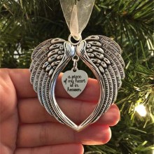 ハート My Heart is in Heaven クリスマスツリー オーナメント 天使の羽 メモリアルデコレーション