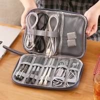 デジタルアクセサリー収納バッグ、ポータブル二層電源ハードドライブ保護カバー、防塵データケーブル、USBフラッシュドライブ、ヘッドフォン収納バッグ