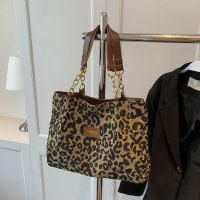 新しい秋のファッション多用途ヒョウ柄ショルダー脇の下バッグ女性のバッグ大容量トートバッグ
