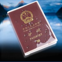 海外旅行用多機能つや消しパスポート保護カバー、パスポートホルダー、ドキュメントカードホルダー、透明PVC防水パスポートバッグ