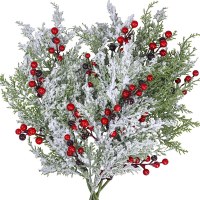 人工杉の赤い果実緑の枝茎クリスマス ツリー ガーランド フラワーアレンジメント花瓶装飾花束卸売