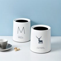 北欧ラウンドミニ蓋なしデスクトップゴミ箱コーヒーテーブルリビングルームオフィス書斎二層日本シンプルクリエイティブ