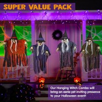 新しいハロウィーンの小道具魔女装飾ハンギングゴーストホラーウィッチハンギングゴーストシーンレイアウト装飾おもちゃ