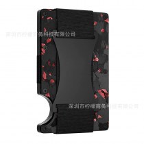 新しい鍛造カーボン炭素繊維パターンカードホルダー RFID 盗難防止ブラシアルミ合金カードホルダー抗消磁金属カードホルダー