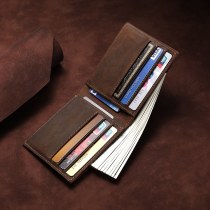 新しいメンズ 財布 ショートファッション本革 財布 第一層牛革シンプルなカードホルダー
