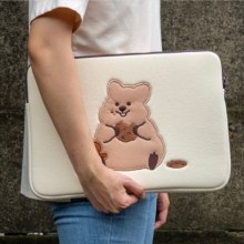 Teteum 韓国イン栗ビスケットベア ラップトップバッグ 13.3 インチインナーバッグ 15.6 インチ