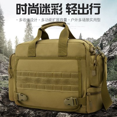 タクティカルショルダーラップトップバッグ、アウトドア大容量多機能ナイロンショルダークロスボディバッグ、トレンディな機能バッグ