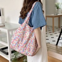 大容量の万能な怠惰なかわいいピンクのガーリーフラワーハンドショルダーバッグトートバッグ