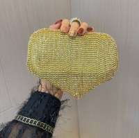 ヨーロッパとアメリカのタッセルラインストーンバッグイブニングドレス宴会クラッチバッグダイヤモンドバッグエレガントな女性のポータブルディナーバッグ