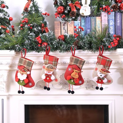 クリスマスデコレーション、クリスマスストッキングペンダント、クリスマスストッキングギフトバッグペンダント、ギフトバッグソックスペンダント
