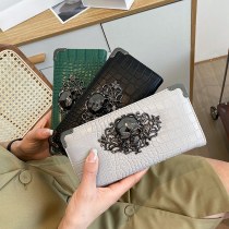 女性用バッグ、韓国風の新しい宴会バッグ、ファッショナブルな気質、無地のクロコダイルパターン、トレンディな個性のPUレディースハンドバッグ
