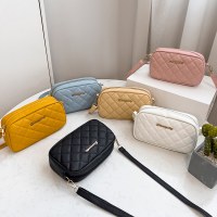 ライチ柄刺繍カメラバッグ 2024 ファッション小さなバッグ女性のショルダー小さなスクエアバッグ