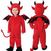 子供用小悪魔バットコスチューム漫画ジャンプスーツ秋ベビーハロウィンコスプレ衣装男の子と女の子用