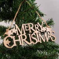 クリスマス装飾ペンダント木製メリークリスマス文字ぶら下げクリスマスツリークリスマスペンダント