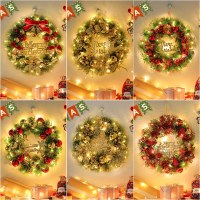 クリスマス装飾ガーランドリース窓装飾ドア吊りテントバーホテル会場装飾クリスマスガーランド卸売