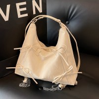ファッション韓国スタイルの弓ショルダーバッグ女性ニッチデザイン多用途インカジュアルバッグトートバッグ