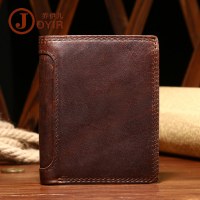 メンズ財布レトロ垂直クラッチ財布メンズ RFID マルチカード財布財布