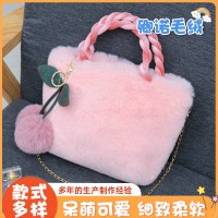 新しい秋と冬のぬいぐるみバッグかわいい女の子チェリーバッグショルダークロスボディバッグ女性イン韓国スタイルハンドバッグ