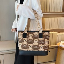 キャンバス レディース ショルダーバッグ 2023 新作 通勤 学生 スクールバッグ 大容量 トートバッグ ファッションバッグ 流行 韓国語版