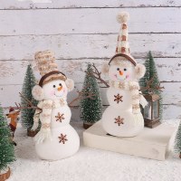 クリスマスショートハット雪だるま人形香港愛クリエイティブデスクトップ装飾クリスマスシーンアレンジメント