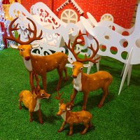 クリスマス鹿トナカイ毛深い鹿ニホンジカ植毛鹿大型クリスマス装飾ホテルショッピングモール装飾品